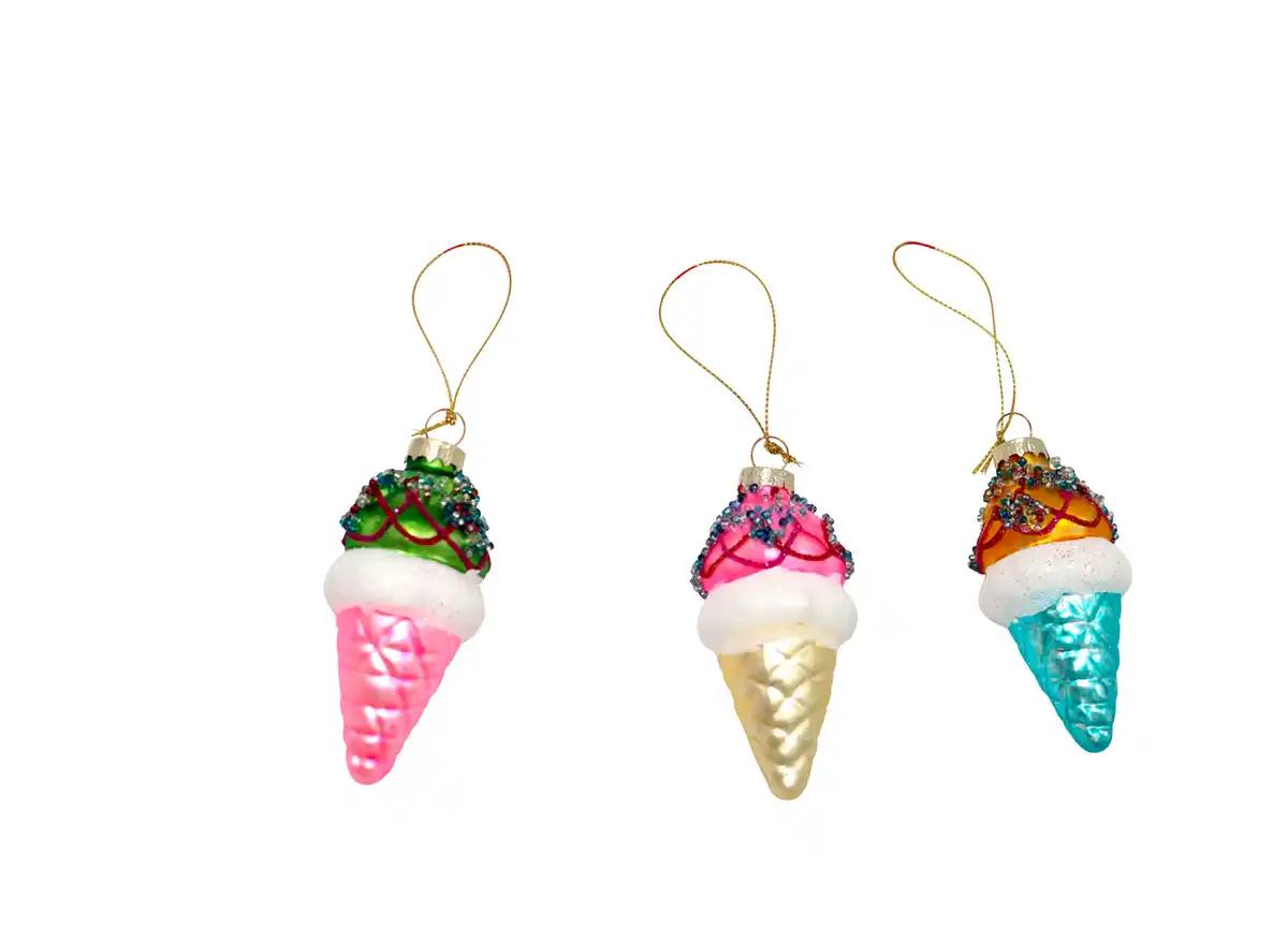 Bild 1 von Weihnachtsbaumkugel „Eistüte“ Glas