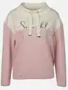 Bild 1 von Damen Sweatshirt mit Wording Print und Glitzersteinchen Lila