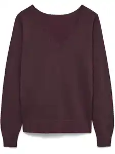 Vero Moda HAPPYGLITTER LS 2WA Strickpullover mit 2-Way-Funktion Rot
