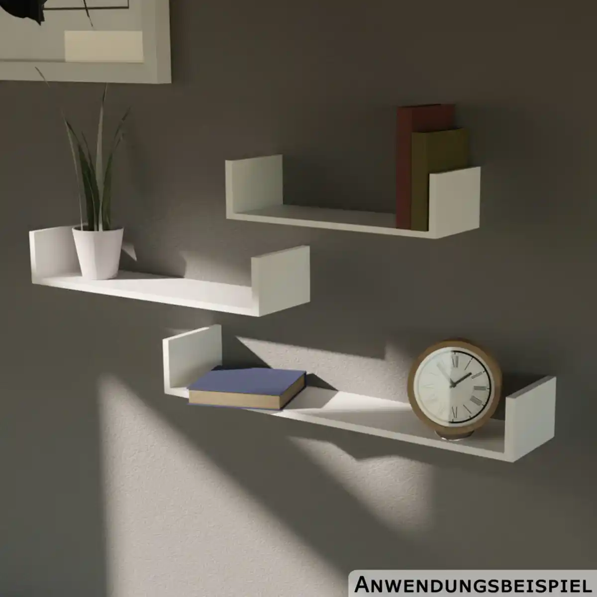 Bild 1 von Wandregal 3er-Set weiß 30/45/60 x 15 x 10 cm