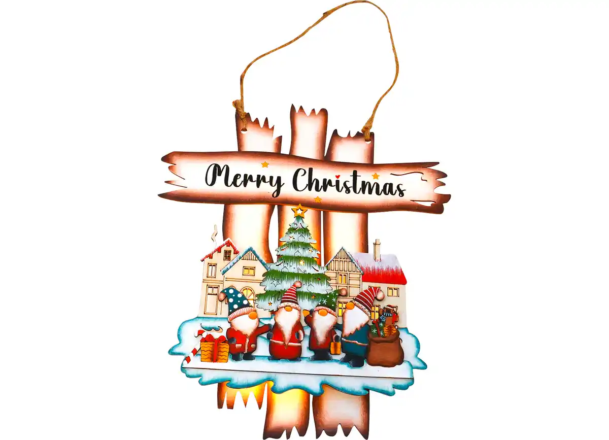 Bild 1 von Weihnachtsschild 4 warmweiße LEDs