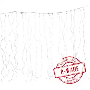 LED-Lichtervorhang Silberdraht mit 400 Micro-LEDs - B-Ware