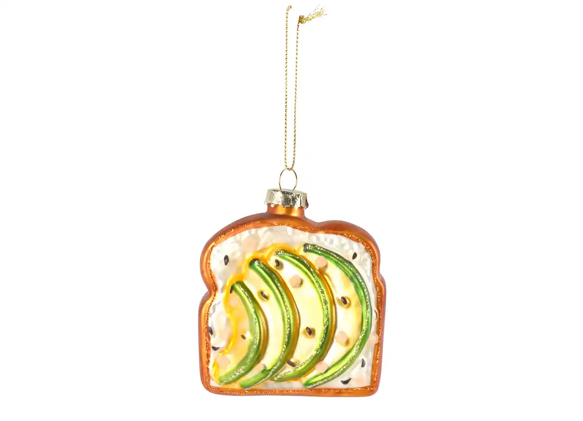 Bild 1 von Weihnachtsbaumkugel 'Avocadotoast' Glas