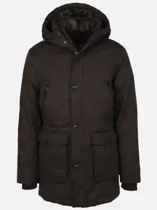 Herren Parka mit Kapuze Schwarz