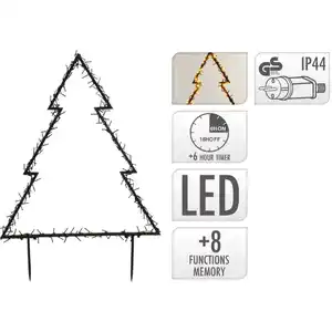 LED-Gartenstecker Tanne 225 LEDs 72 x 100 cm