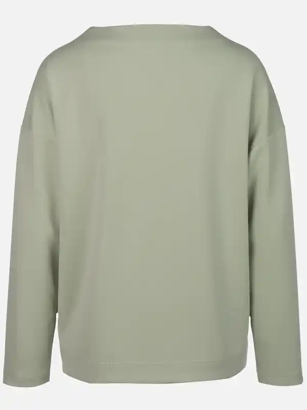 Bild 2 von Damen Sweatshirt mit Glitzerprint und Glitzersteinchen Salbei