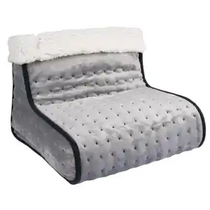 Fußwärmer elektrisch hellgrau 30x30x23 cm