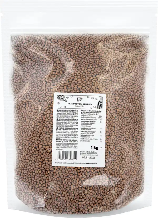 Bild 1 von KoRo Soja Protein Crispies Kakao, 1 kg