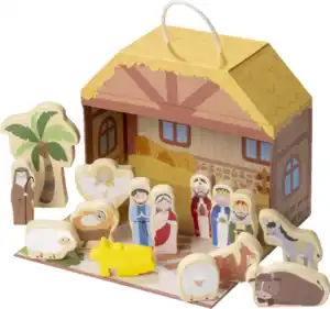IDEENWELT Kinder-Holzkrippenspiel