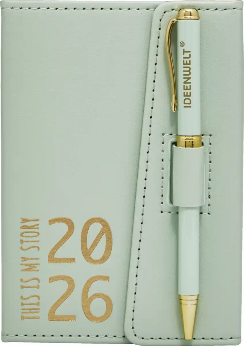 Bild 1 von IDEENWELT Terminplaner 2026 mit Kugelschreiber mint