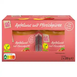 SWEET VALLEY Apfelmus 2 x 200 ml, Pfirsich