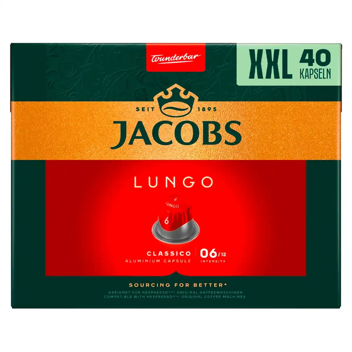 Bild 1 von JACOBS Kaffeekapseln 208 g, Lungo Classico