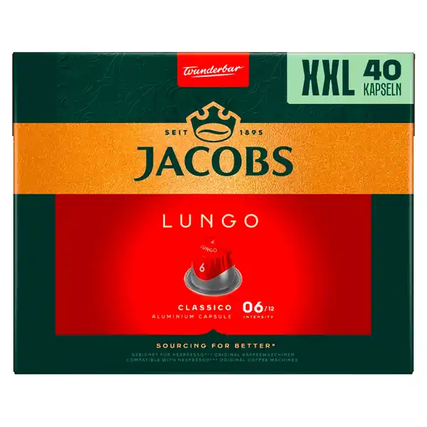 Bild 1 von JACOBS Kaffeekapseln 208 g, Lungo Classico