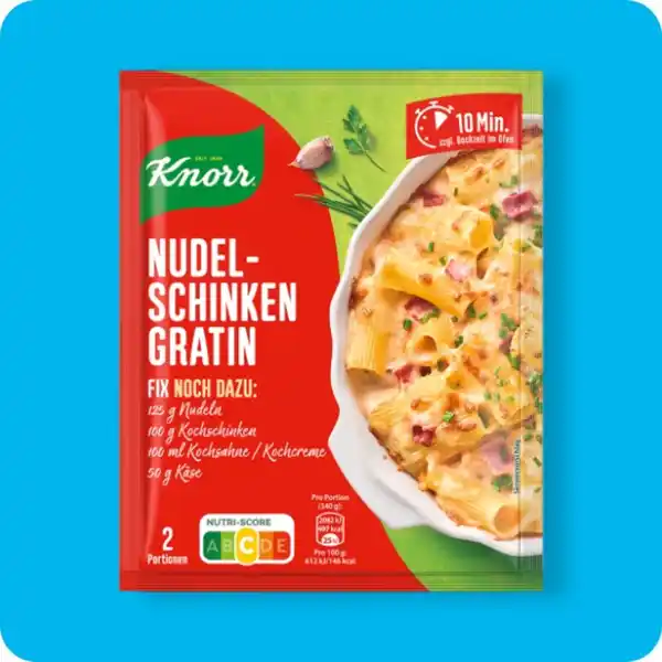 Bild 1 von KNORR®  Fix, Nudel-Schinken-Gratin