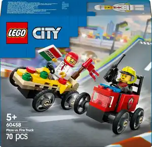 LEGO CITY 60458 Pizzalieferwagen vs. Löschauto
