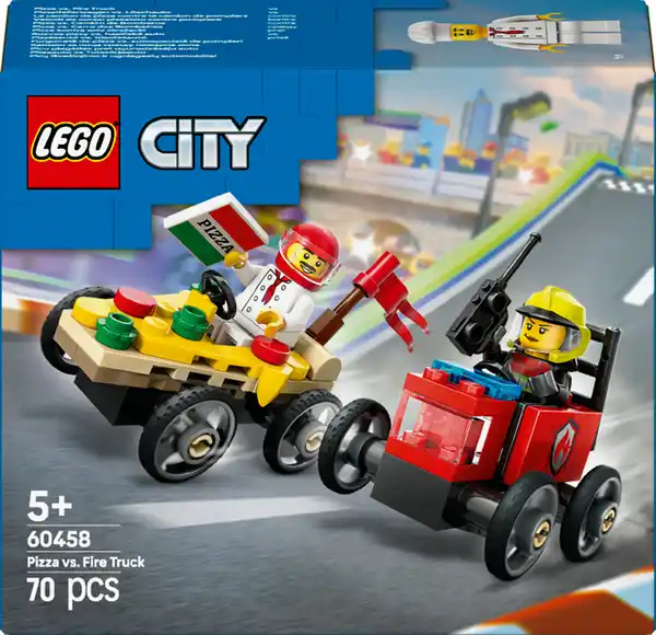 Bild 1 von LEGO CITY 60458 Pizzalieferwagen vs. Löschauto