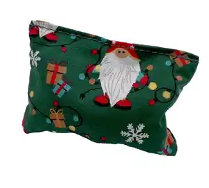 Aumüller Katzenspielzeug Weihnachten Kissen 10 cm grün gold - 2 Stk.