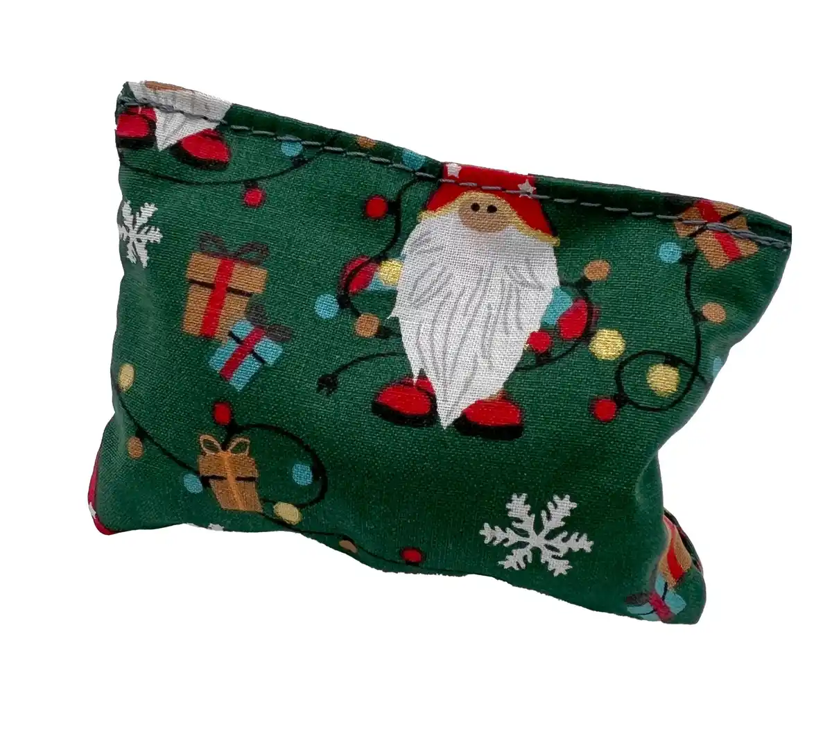 Bild 1 von Aumüller Katzenspielzeug Weihnachten Kissen 10 cm grün gold - 2 Stk.