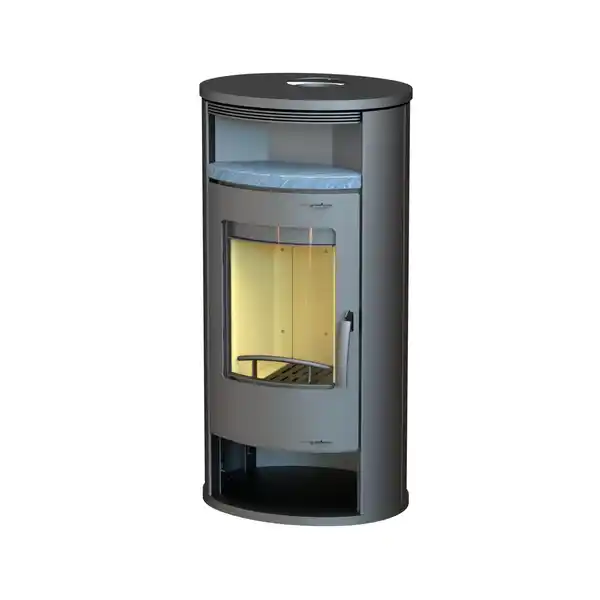 Bild 1 von THERMIA Kaminofen »Magdeburg«, grau, Stahl, 7 kW