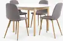 Bild 1 von MARSTRAND Ø110 Tisch weiß + JONSTRUP Stühle grau