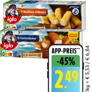 iglo Fisch- oder Backfischstäbchen