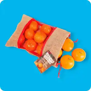   Clementinen im Jutesack, Ursprung: Spanien