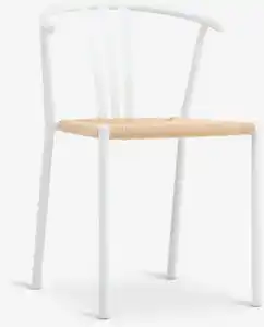 JYDERUP Esszimmerstuhl weiß/natur