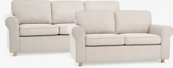 Bild 1 von Sitzgruppe FERRITSLEV 2 Stück beige Stoff