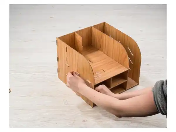 Bild 3 von crelando® Schreibtischorganizer, in Holzoptik