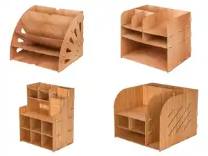 crelando® Schreibtischorganizer, in Holzoptik