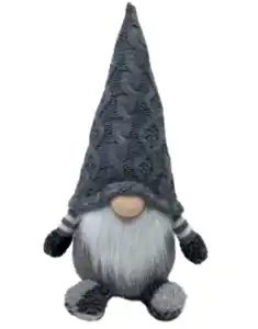 Gnom mit Strickmütze grau ca.36cm