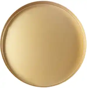 Dekotablett Metall Ø 20 x 2 cm gold