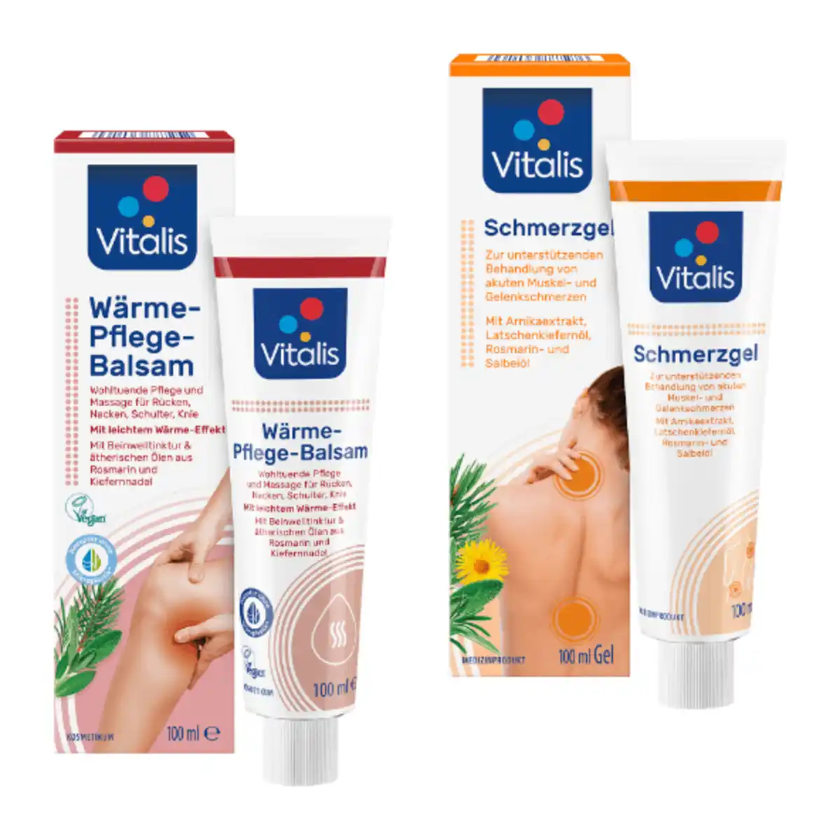 Bild 1 von VITALIS Schmerzgel / Wärme-Pflege-Balsam / Muskel-aktiv-Fluid