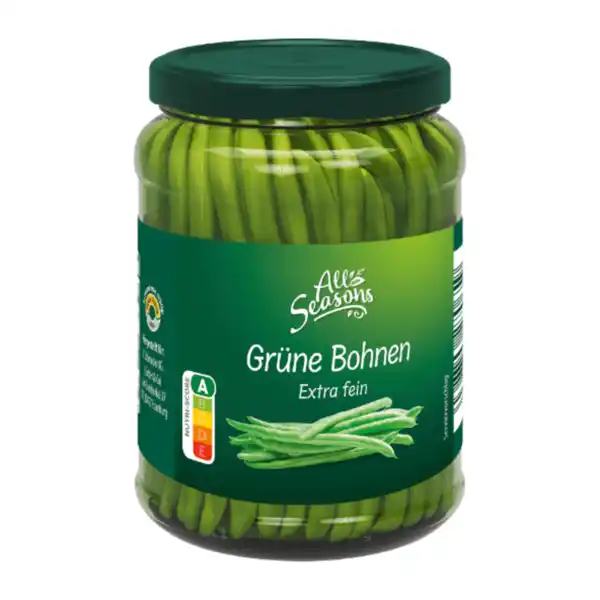 Bild 1 von ALL SEASONS Grüne Bohnen 580ml
