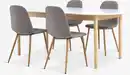 Bild 1 von MARSTRAND L200/280 Tisch weiß + 4 JONSTRUP grau