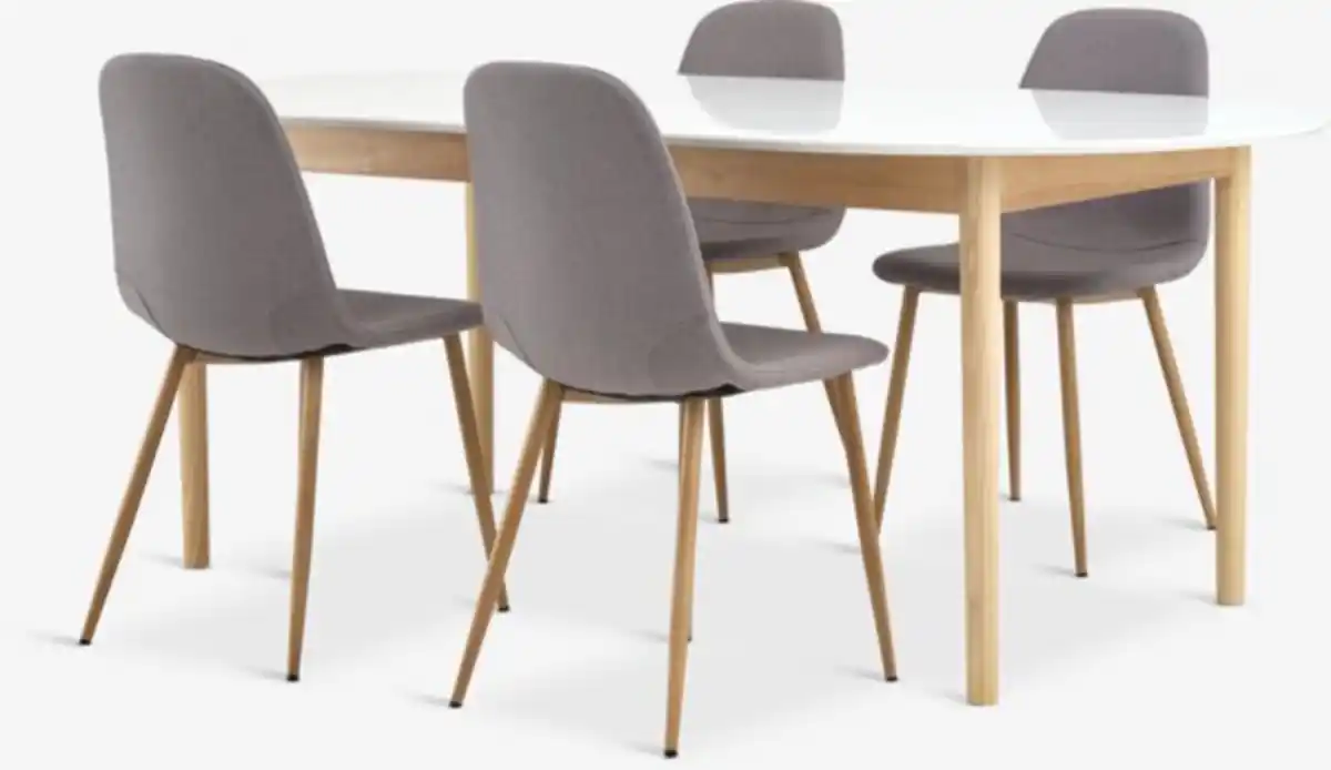 Bild 1 von MARSTRAND L200/280 Tisch weiß + 4 JONSTRUP grau