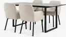 Bild 1 von MOSELUND L180 Tisch keramik + 4 SOTTRUP Stühle beige