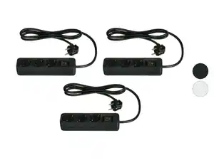TRONIC® Steckdosenleiste, 3er-Set,  3 Steckdosen