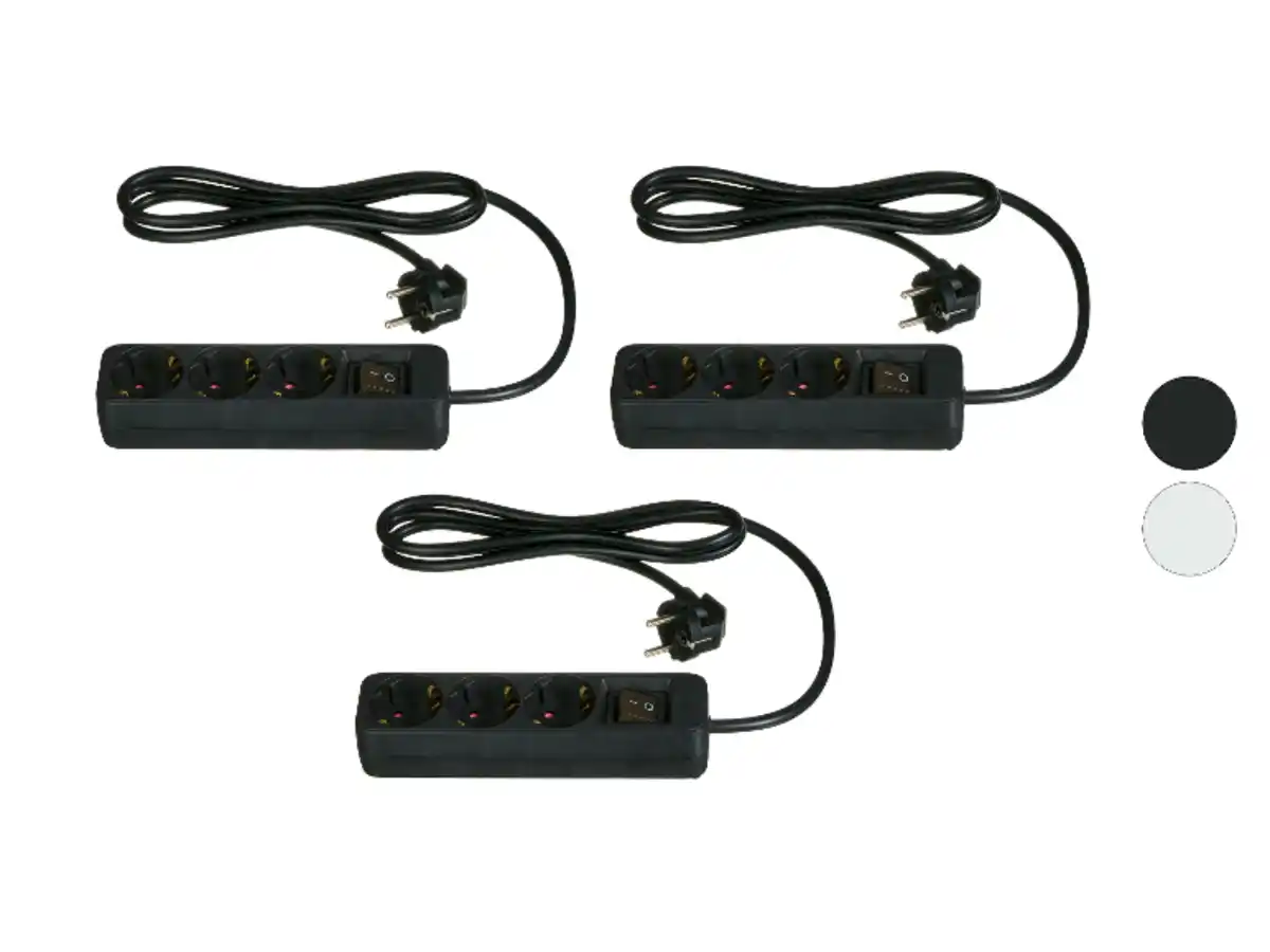 Bild 1 von TRONIC® Steckdosenleiste, 3er-Set,  3 Steckdosen