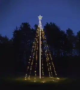 Lichterpyramide 5m inkl. Fahnenmast 10 Stränge