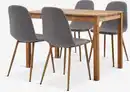 Bild 1 von JEGERUP L115 Tisch n.eiche + 4 JONSTRUP Stühle grau/eiche