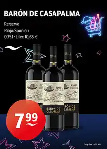 BARÓN DE CASAPALMA Reserva Rioja/Spanien