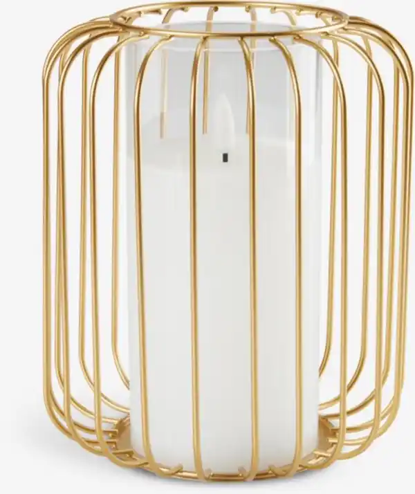 Bild 1 von Dekoleuchte KRESTER Ø15xH18 cm gold m/LED