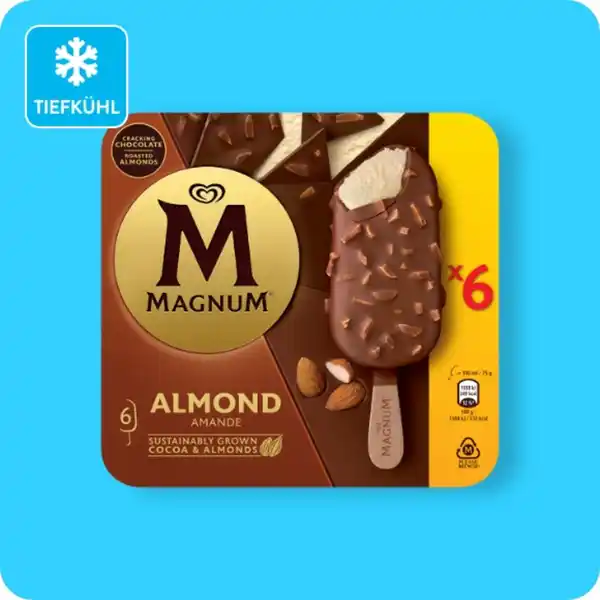 Bild 1 von LANGNESE Magnum-Stieleis, Almond oder Classic