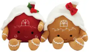 Weihnachtsfigur - Lebkuchenhaus in Rot