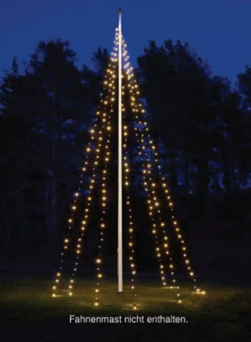 Bild 1 von 10mLichterkette f.8bis10m Fahnenmast 8Stränge