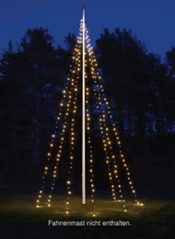 Bild 1 von 10mLichterkette f.8bis10m Fahnenmast 8Stränge