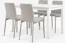 Bild 1 von KIRKEBY L130/220 Tisch weiß + 4 BRANDE Stühle beige