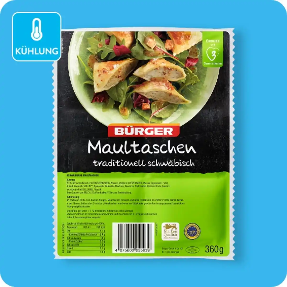 Bild 1 von BÜRGER Maultaschen, Traditionell schwäbisch