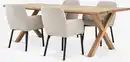 Bild 1 von GRIBSKOV L230 Tisch n.eiche + 4 SOTTRUP Stühle beige/schwarz